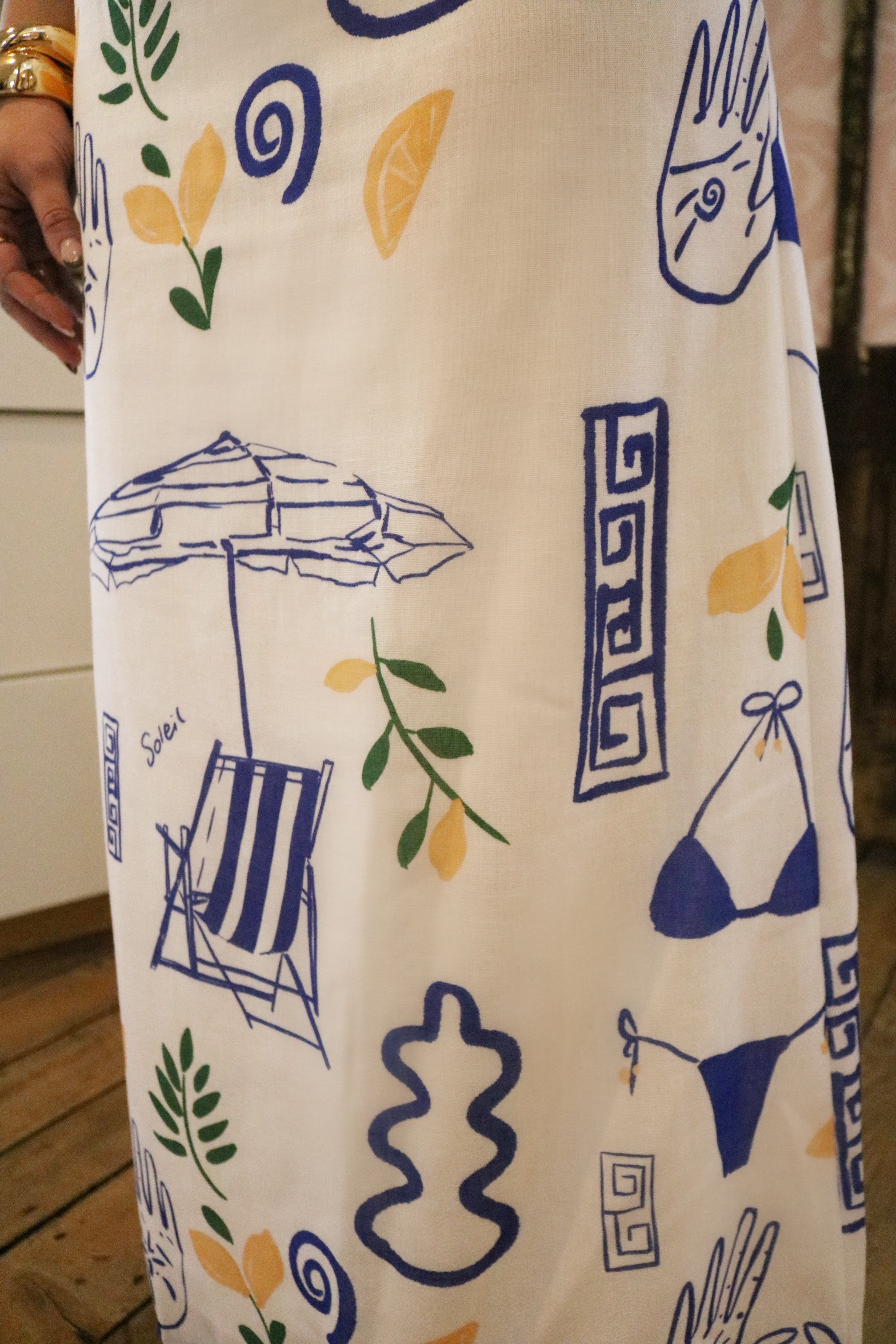 Greece Inspired Maxi Dress. Resort and Vacation Wear.