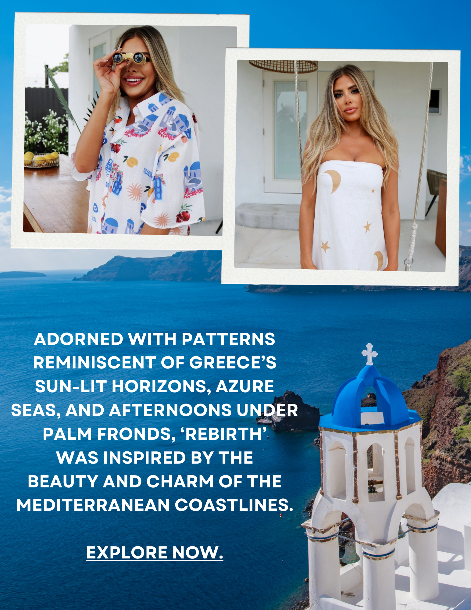 resort and vacation wear, inspired by greece