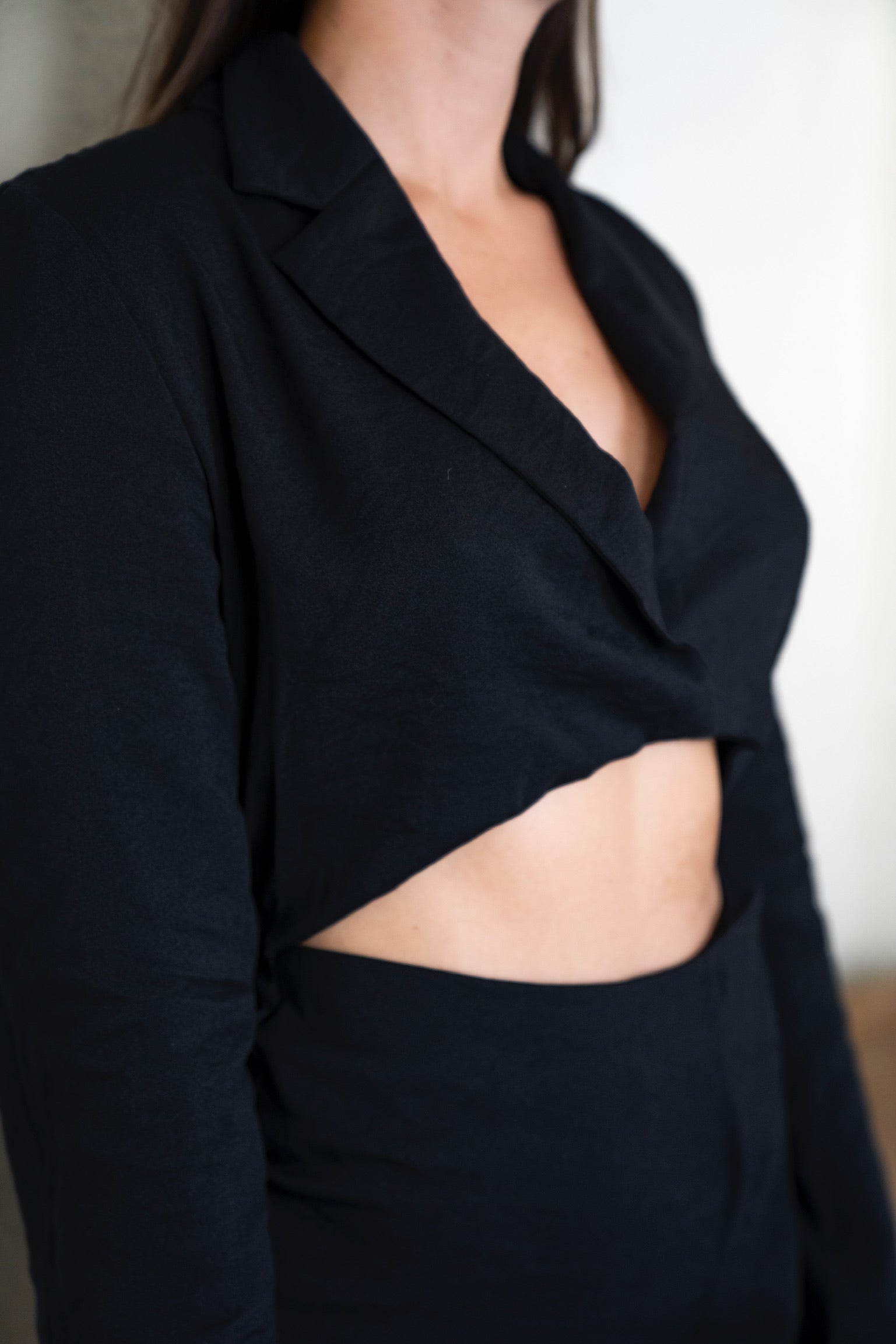 Cutout Collared Blazer Mini Dress in Black. Scarlette The Label, an online fashion boutique and label for women.