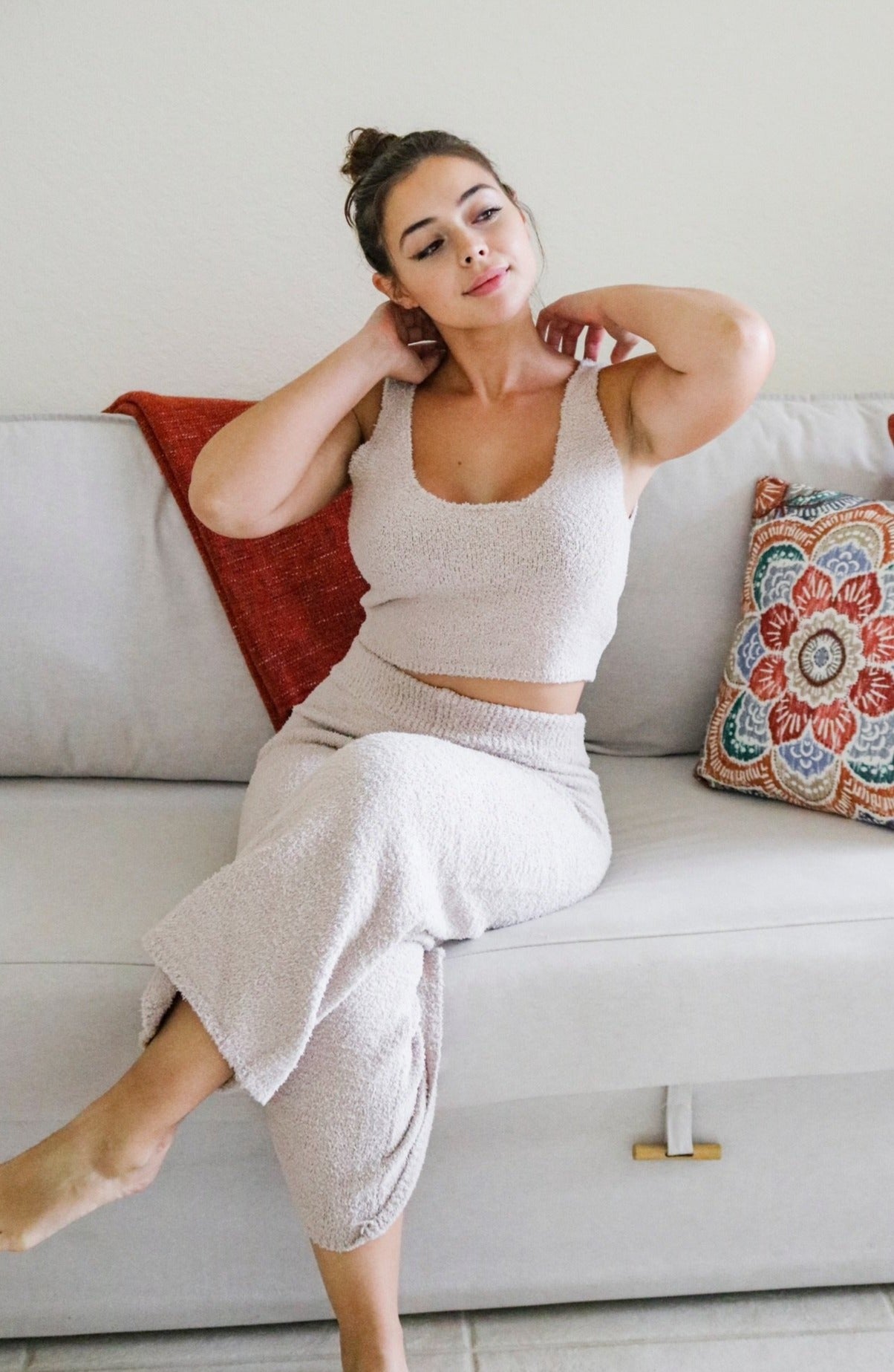 Fuzzy Loungewear Pant Set. Scarlette The Label, an online fashion boutique for women.