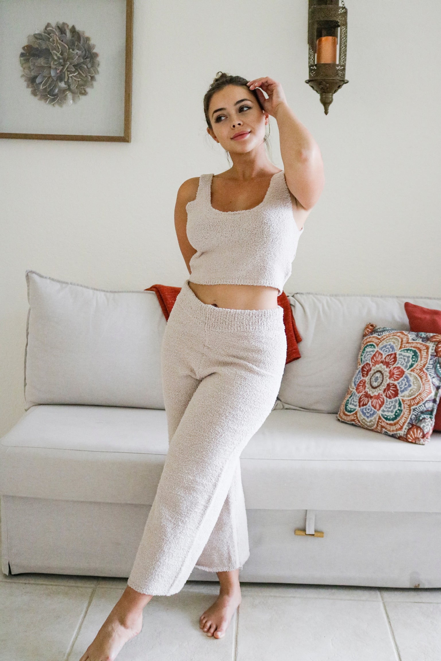 Fuzzy Loungewear Pant Set. Scarlette The Label, an online fashion boutique for women.