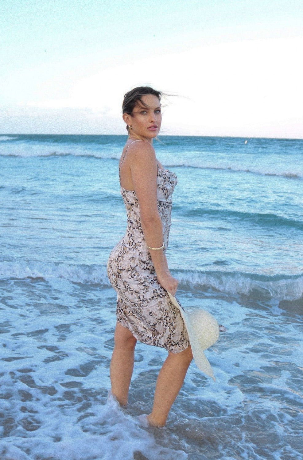 Villa Marie Slip Silk / Satin Dress in Leopard Print from Scarlette The Label, an online fashion boutique for women. Resort Wear Collection SS 2021