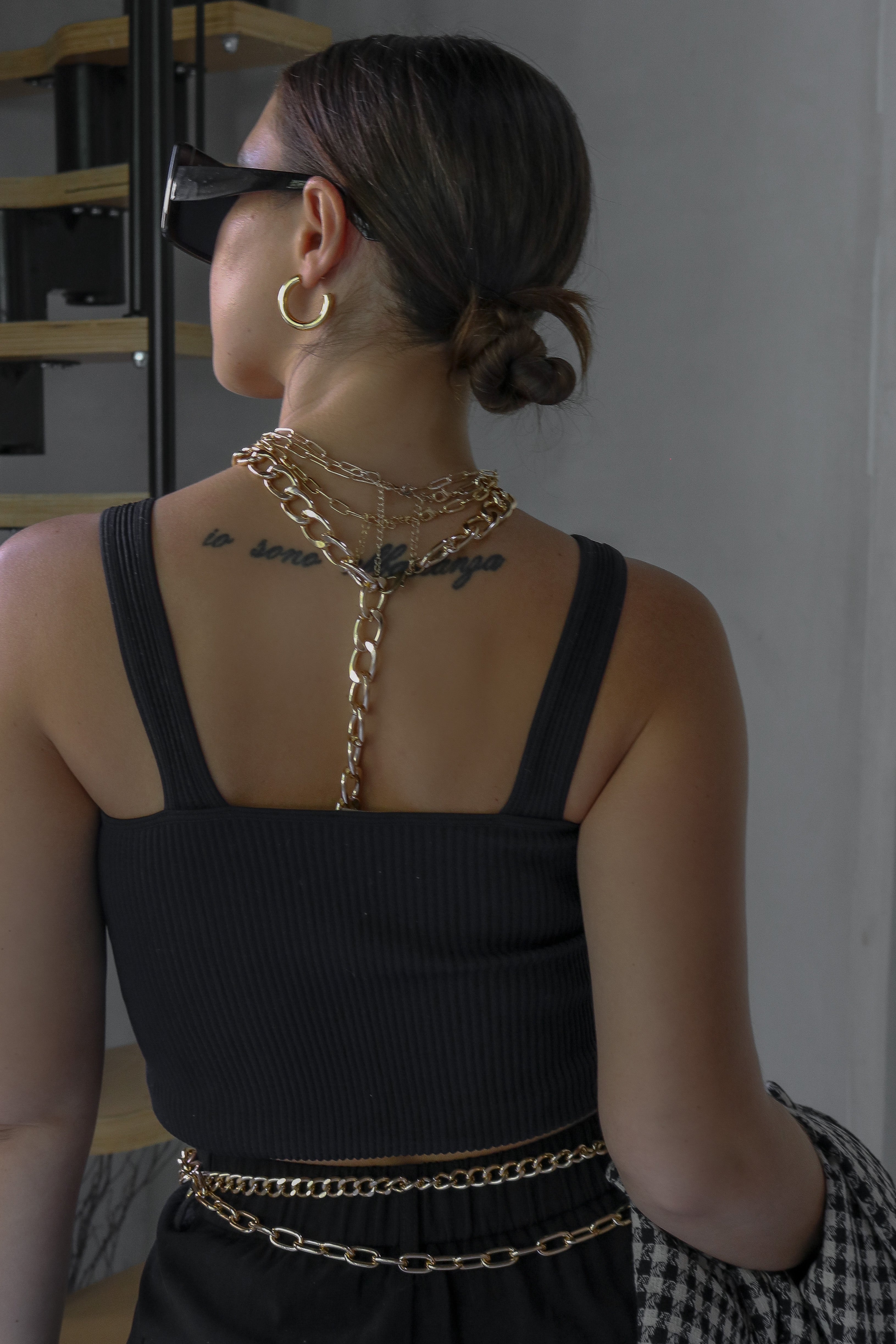 V Neck Ribbed Tank Top in Black. Scarlette The Label, an online fashion boutique for women.