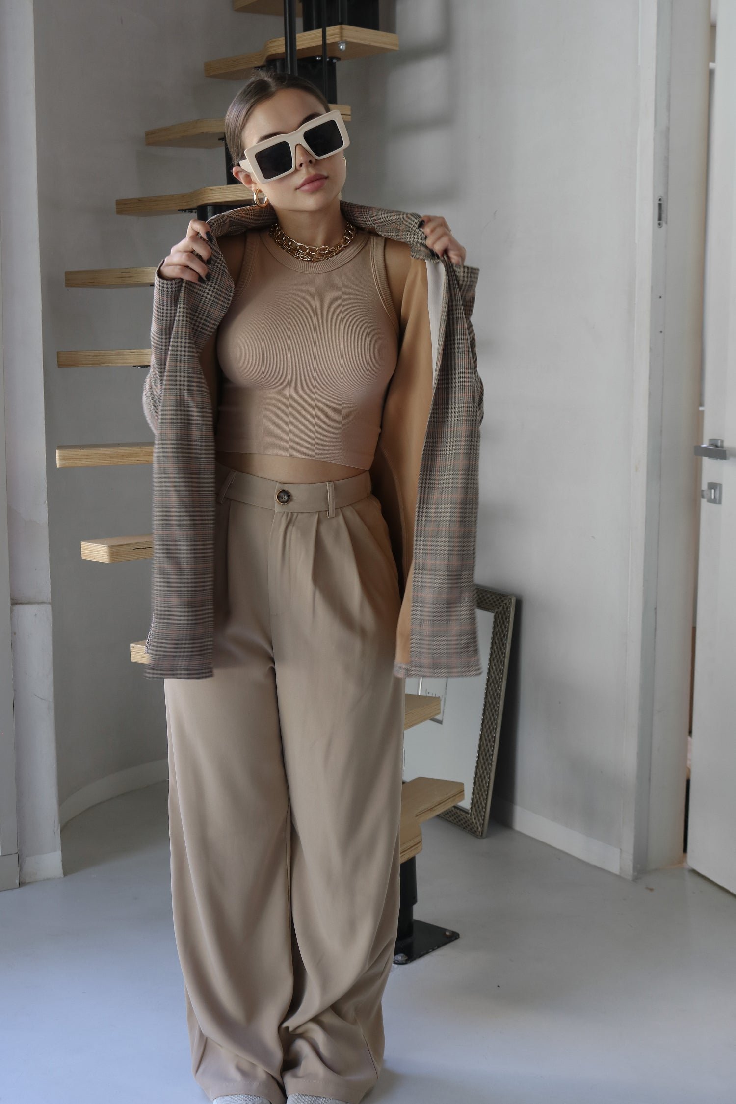 Notched Collar Blazer Jacket in Toffee. Scarlette The Label, an online fashion boutique for women.